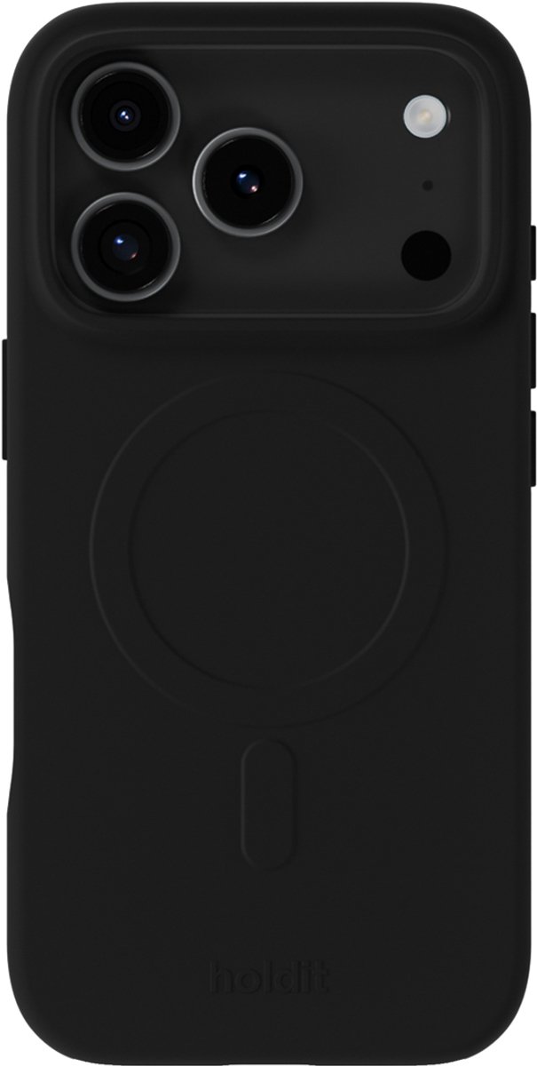 Holdit Soft geschikt voor MagSafe Case geschikt voor iPhone 17 Pro Max - Zwart
