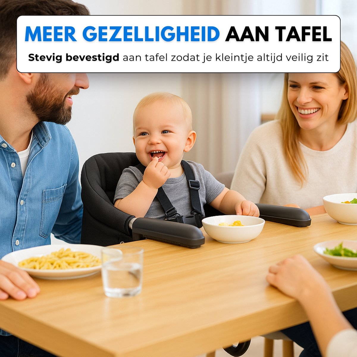Boncy® Premium Kinderstoel - Inklapbare Eetstoel Baby Voor Aan Tafel - Inklapbaar Kinderstoeltje voor Peuter - Opvouwbare Babystoel Stoel Zitten Thuis - Peuterstoel Kinderstoelen Meegroeistoel Kinder Stoeltje - Tafelhangstoel Zitstoel High Chair Eten thumbnail 3