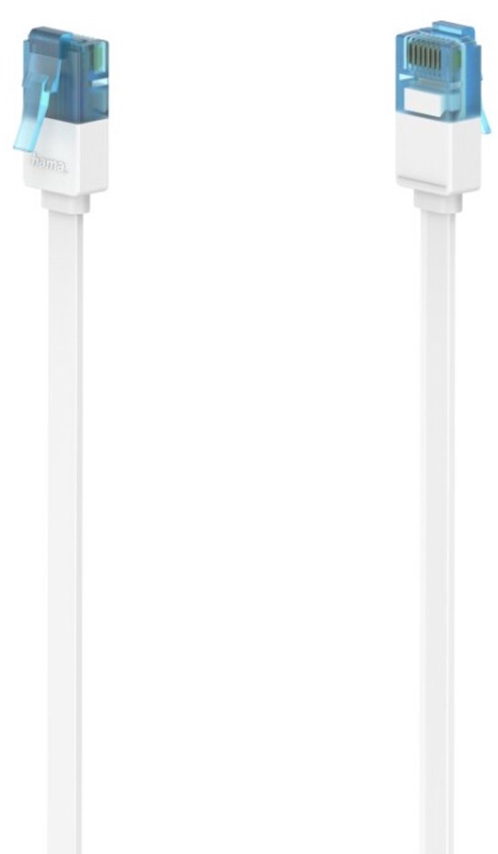 Hama Netwerkkabel, CAT-6a, 10 Gbit/s, U/UTP, plat, 15,00 m