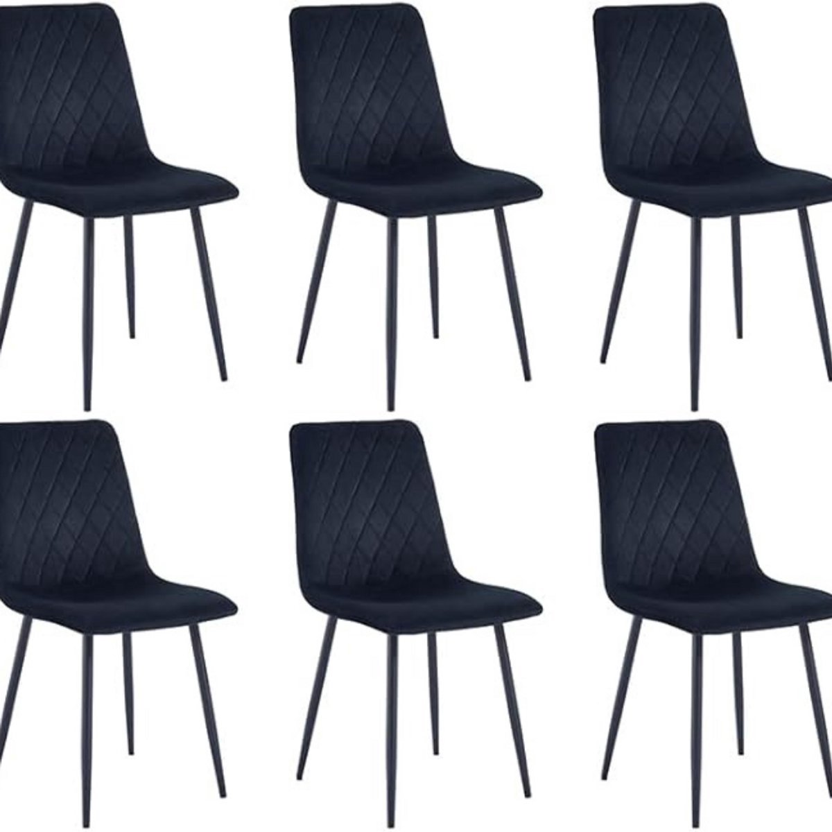 Thuys – Stoelen 6 Stuks – Stoelen – ‎54 x 44 x 87 cm – Zwart