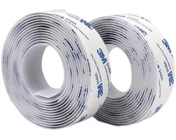 3M 9448a Zelfklevend Klittenband – Haak en Lus – 20mm x 3meter – Extra Sterk – Wit – Dubbelzijdig Tape