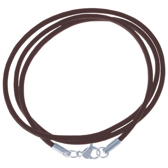 Collier cuir - Collier cordon - Collier homme - Marron - Bijoux LGT - 3mm - 50cm