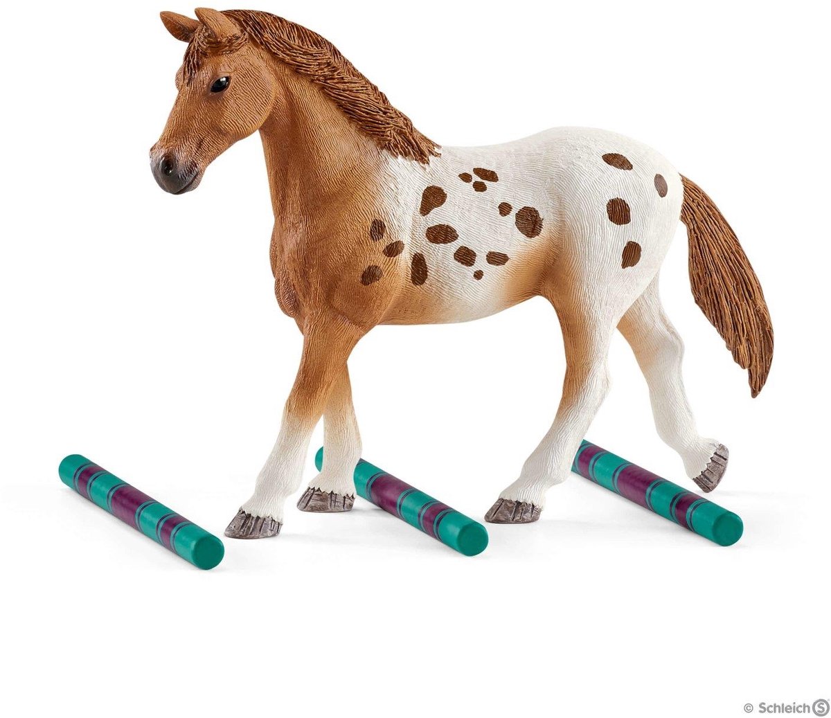 schleich HORSE CLUB - Lisa's toernooitraining - Kinderspeelgoed - Paarden speelgoed - 3 Appaloosa's en Hindernissen - 17 onderdelen — afbeelding 12