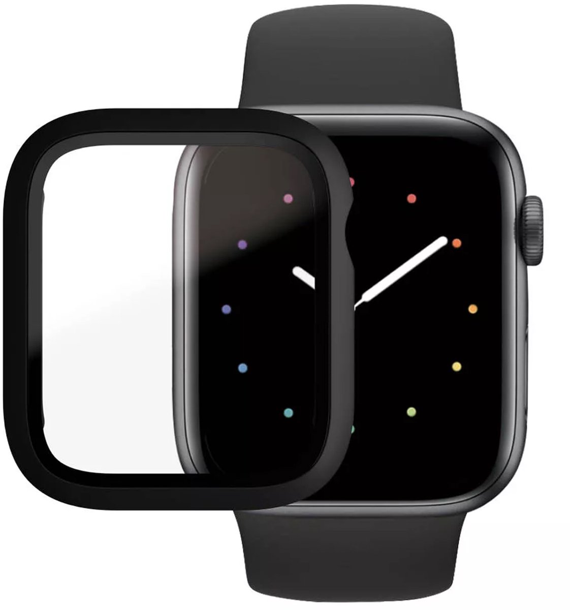 PanzerGlass Full Body Apple Watch 44MM Hoesje Antibacterieel Zwart