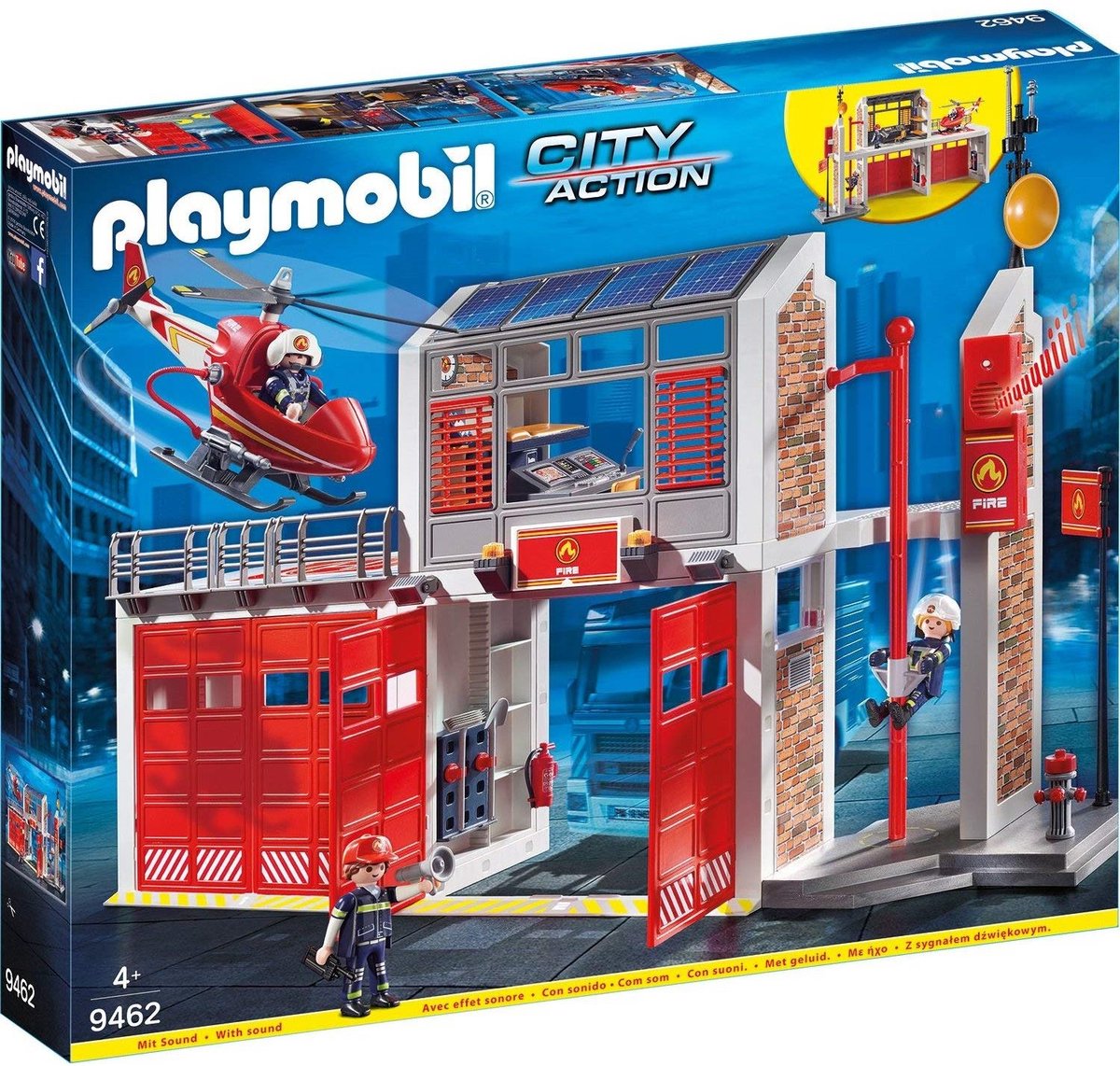 PLAYMOBIL City Action Grote brandweerkazerne met helicopter - 9462 — afbeelding 16