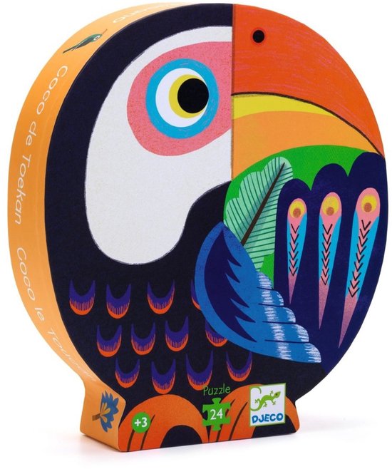 Djeco - Puzzel Toekan Coco - 24 Puzzelstukken - Vanaf 3 jaar - DJ07283