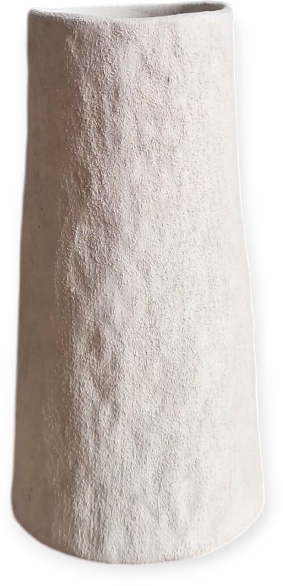 DK design Daan Kromhout - Vaas - Bloemenvaas - Porto - Wit - Keramiek - Robuust - 10x10x20cm