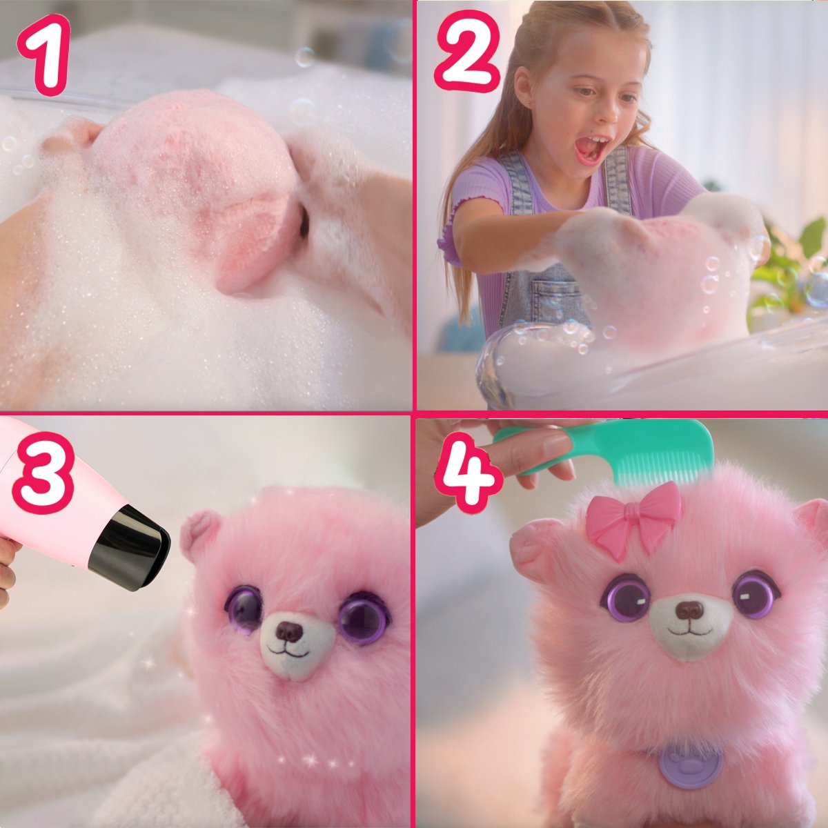 Scruff a Luvs - Roze Mystery Knuffel in Draagmand - Puppy, Kitten of Konijntje — afbeelding 19