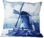 Kussenhoes Molen | Heinen Delfts Blauw | Design | Kussenhoes | Sierkussen |