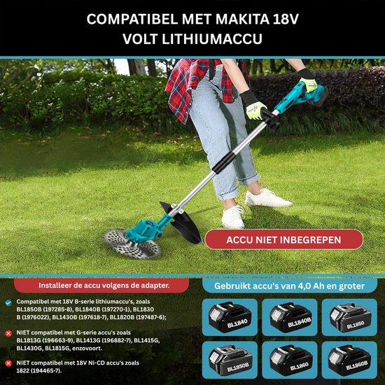 MKSS® Onkruidborstel Electrisch - Bosmaaier - Onkruidverwijderaars