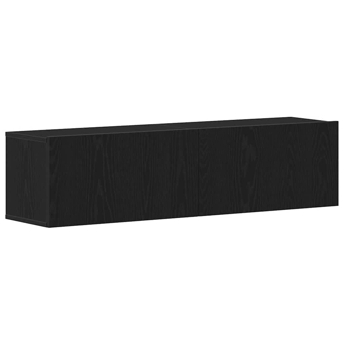 vidaXL - Tv-meubel - 120x30x30,5 - cm - spaanplaat - zwart - eikenkleurig