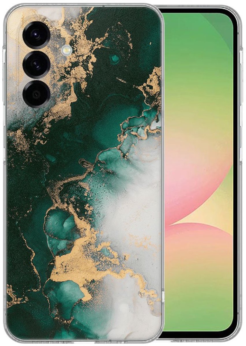 TPU Hoesje Samsung Galaxy A56 - Marmer Groen Backcover
