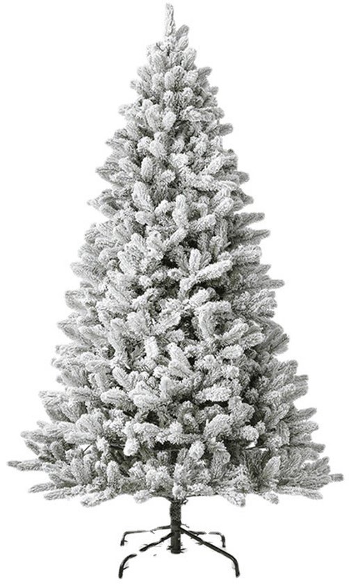 Alora Kerstboom Snow 210 cm - Kunstkerstboom - Kerstboom voor binnen - Met Sneeuwvlokken - Sneeuwpiek - Realistische Sneeuw