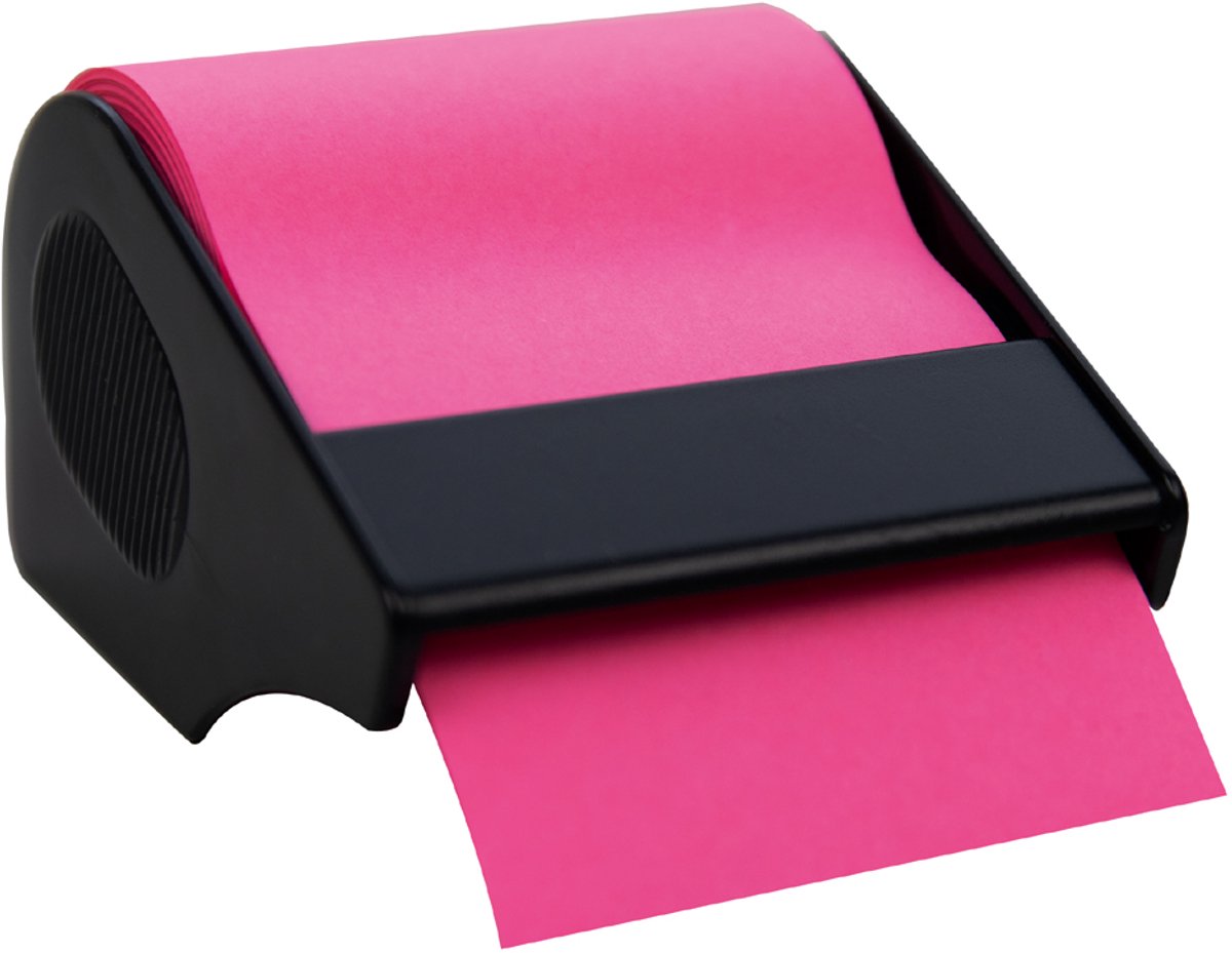 RNK Verlag haftnotities op rol met afroller, navulbaar, zwart, 60 mm × 10 m