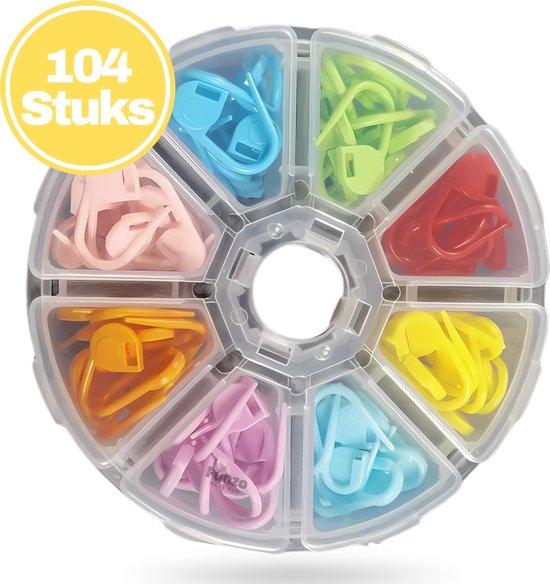 Marqueurs de mailles - 104 pièces - En 8 couleurs