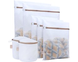 Pure Laundry Club Waszakken Bundel - Alles-in-1 Set (7 Stuks) – Medium, XL & BH Waszakken - Waszakjes met Auto-Lock Rits & Beschermflap - Supersterk Anti-Scheur Mesh Wasnet - Voor Sokken, Lingerie, Kleding & BH’s