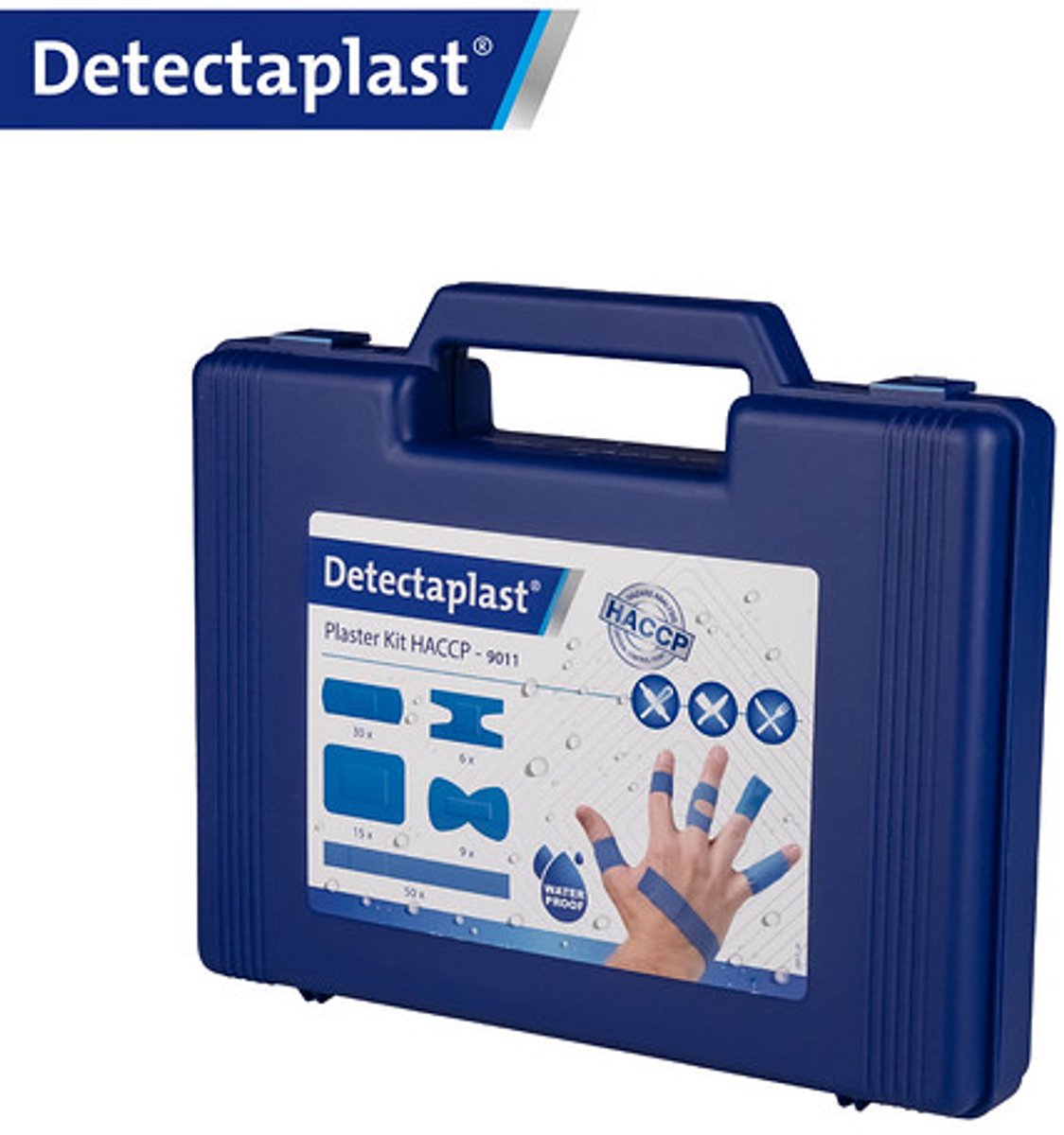 Pleister koffer HACCP met waterproof blauwe pleisters