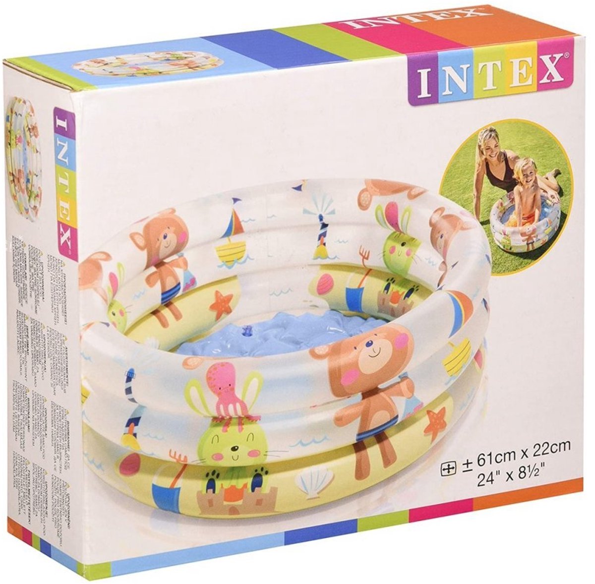 Intex Beach Buddies 3-Ring Baby Opblaaszwembad - Ø 61 x 22 cm — afbeelding 6