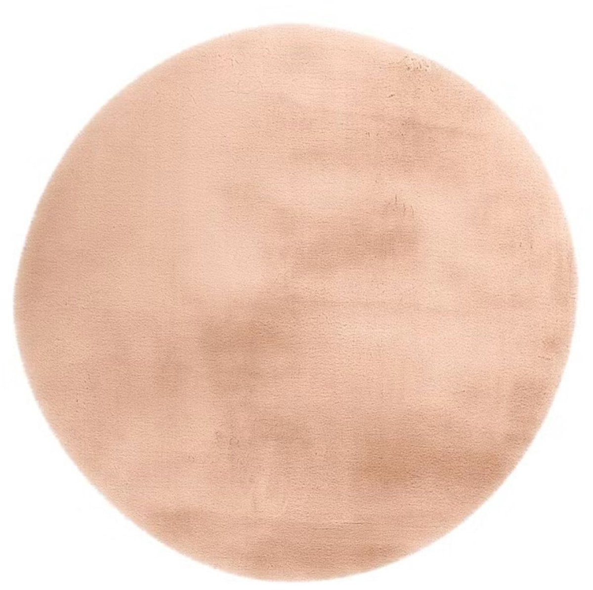 Floraya - Vloerkleed Fluffy - Creme - Rond - doorsnede 120cm - 35mm dik - Hoogpolig - Superzacht
