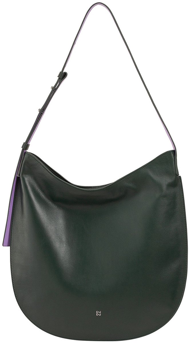 DuDu Sylvie Schoudertas Leder 36.5 cm - Dames - mangrove
