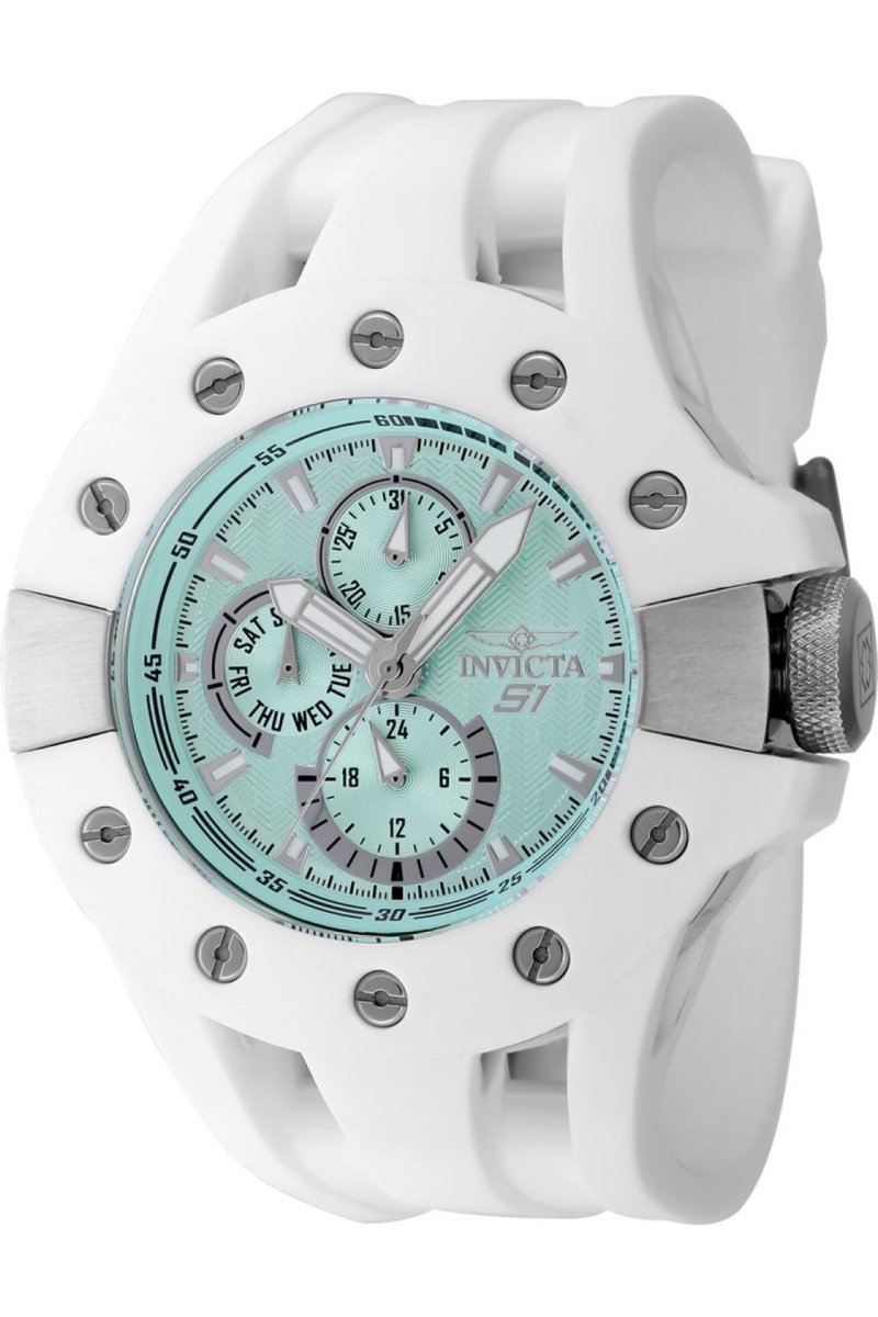 Invicta S1 Rally 48124 Heren Horloge - Waterdicht - Analoog - Quartz Uurwerk - Roestvrij Staal met blauwe Wijzerplaat - 49mm