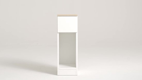 SoBuy FBT111-SCH Nachtkastje Bijzettafel Sofa Bijzettafel Salontafel met Lade voor Woonkamer, Slaapkamer of Kantoor 20x35x60cm