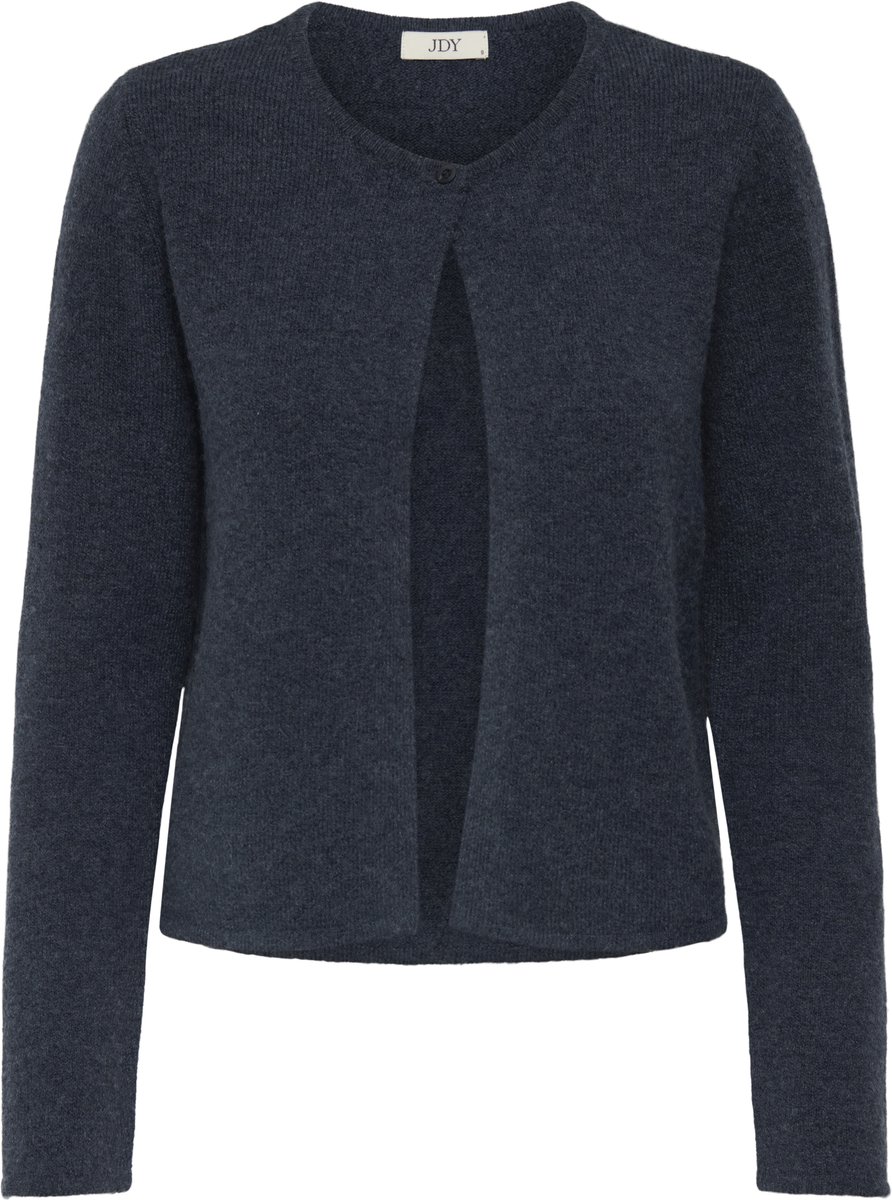 Jacqueline de Yong Vest Jdyrue Life L/s Onebutton Cardi Knt 15355568 Total Eclipse Melange Dames Maat - M