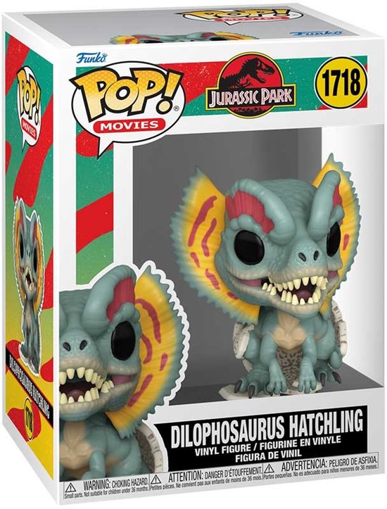 Jurassic Park Dilophosaurus Hatchling vinylfiguur 1718 Unisex Funko Pop! - meerkleurig - Standard