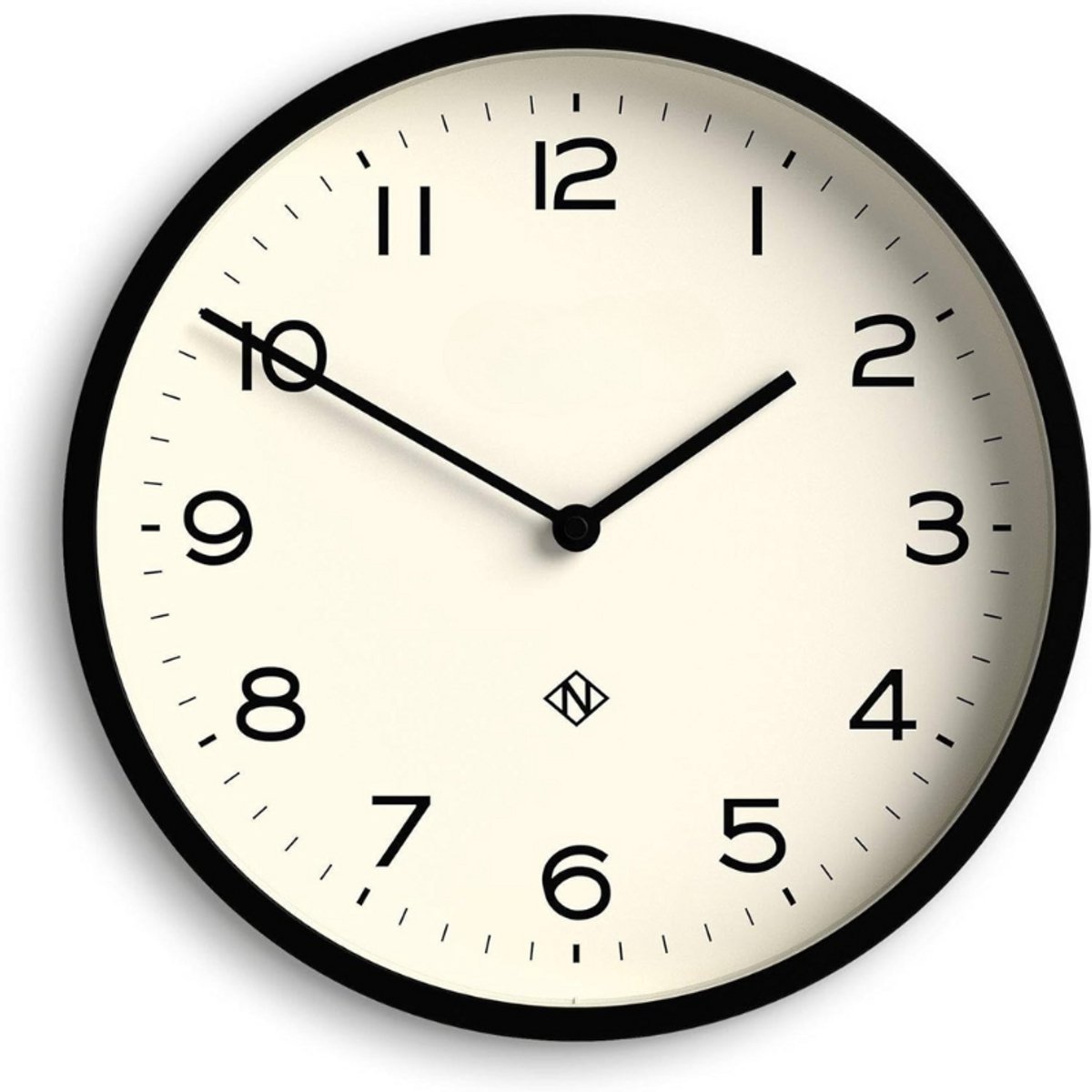 Wandklok Moderne Ronde Klok – 30Cm – Zwart – Gemakkelijk Te Lezen Cijfers – Ideaal Voor Keuken Woonkamer Of Kantoor