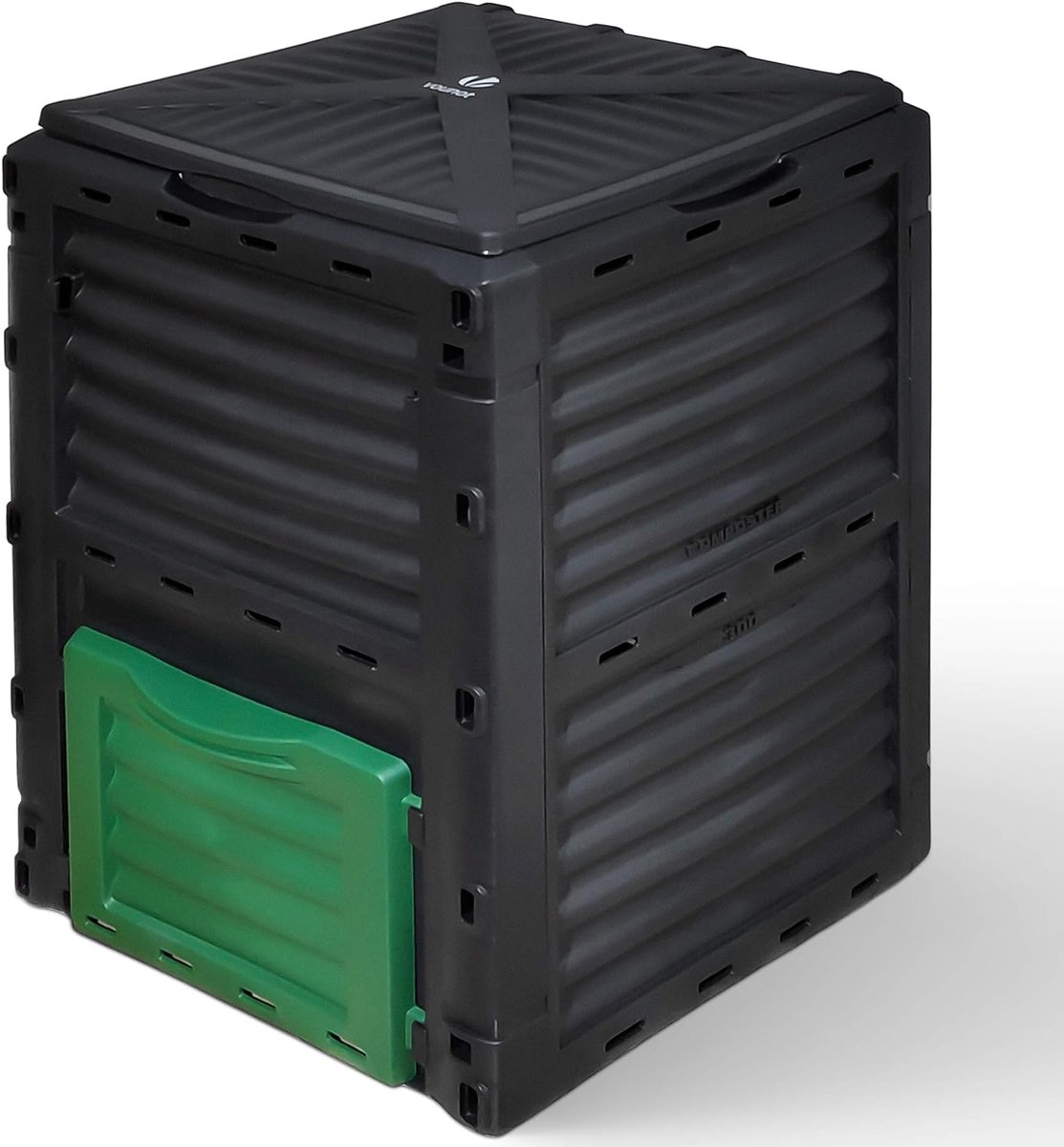 Compostbak - 300L - Groen en Zwart - Polypropyleen