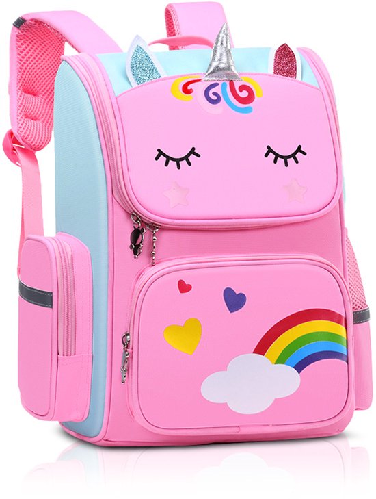Unicorn Rugzak - Rugtas – Rugzak Meisje - Eenhoorn - Roze - Small (vanaf groep 3)