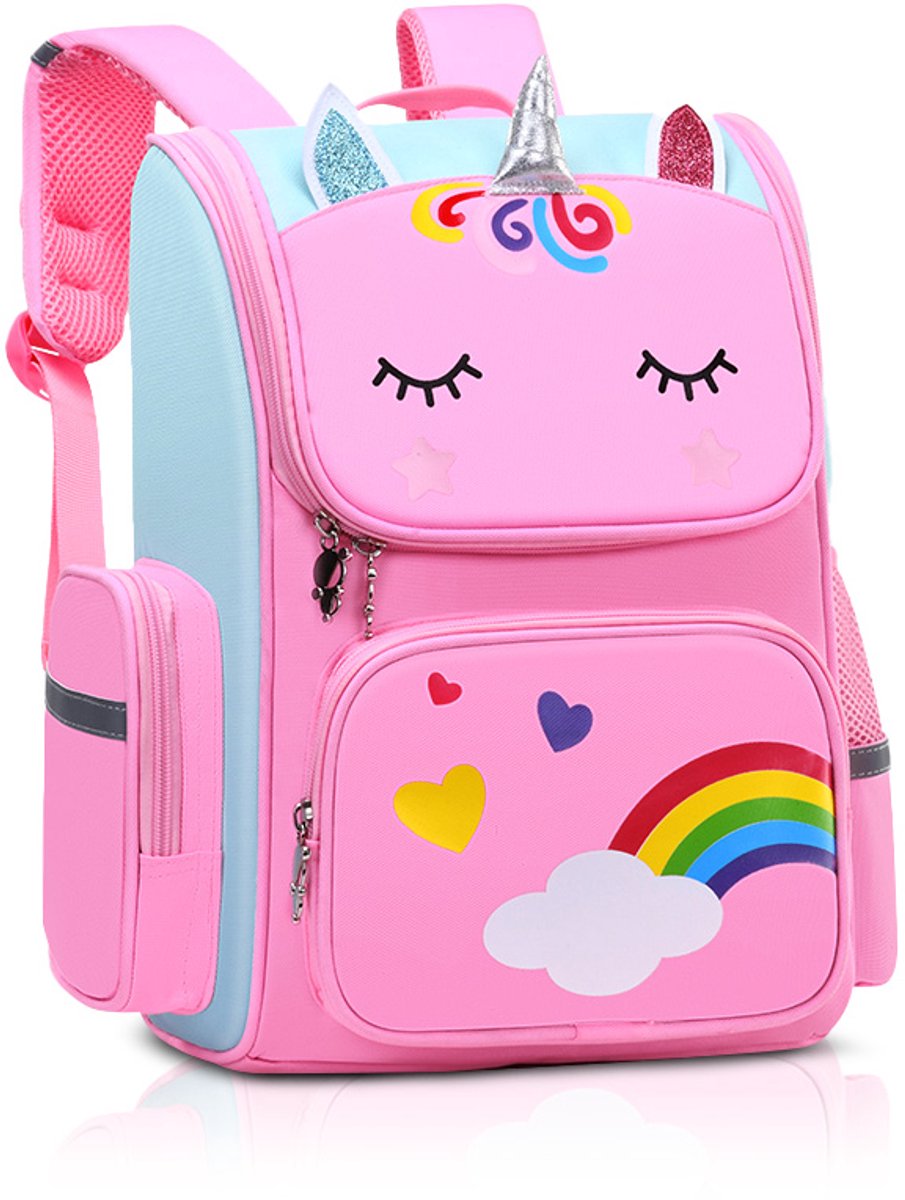 Unicorn Rugzak - Rugtas – Rugzak Meisje - Eenhoorn - Roze - Small (vanaf groep 3)