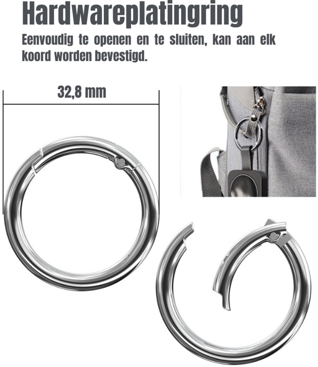 DrPhone SnapDock S – Draagbare Draadloze Smartwatch Oplader 1000mAh Powerbank – Geschikt voor Samsung Galaxy Watch (6/5 Pro/5/5 Classic/4/3/Active 1-2) – Compact & Lichtgewicht – USB-C Ingang – 2-3x Volledig Opladen - Zwart – foto 4