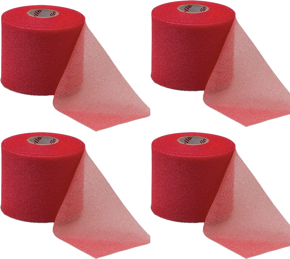 Mueller Underwrap Tape - Voetbal Sokken Tape - Scheenbeschermers tape - Rood - 4 stuks