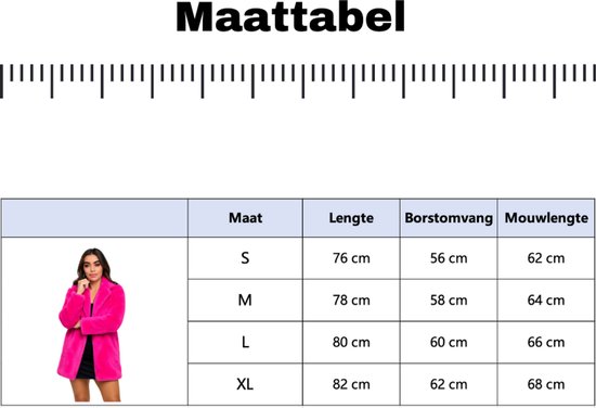 Manteau en fausse fourrure rose Joya Kids pour Adultes | Manteau de Bont pour femme | Mauvais manteau de fourrure de proxénète | Chaud et doublé | Avec Boutons-pressoirs et poches | Déguisements | Costume d'Halloween et de Carnaval | Taille L
