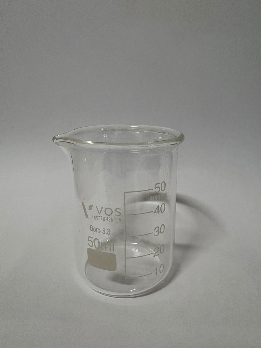 Bekerglas 50 ml laag model hittebestendig 3.3 borosilicaatglas 1stuk