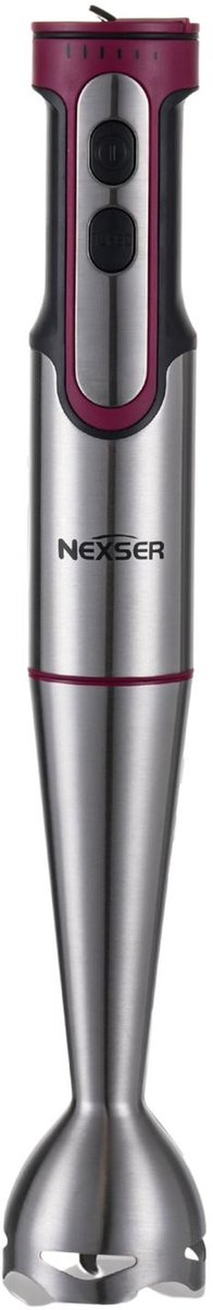 1200W Staafmixer – Hand Blender met RVS Staaf en 4-Mes Systeem – Krachtige Soepmixer en Smoothie Blender met Traploze Snelheidsregeling