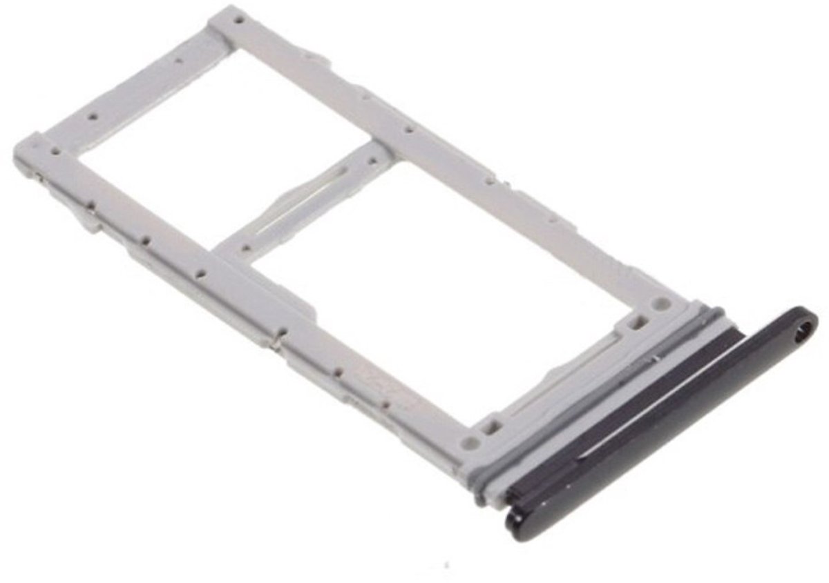Voor Samsung Galaxy S10 / S10+ / S10e SIM/SD Kaarthouder Zwart Dubbel