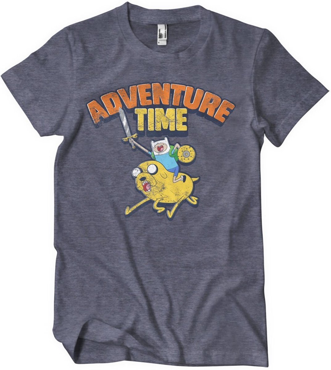 Adventure Time Gewassen T-shirt marineblauw/gemêleerd