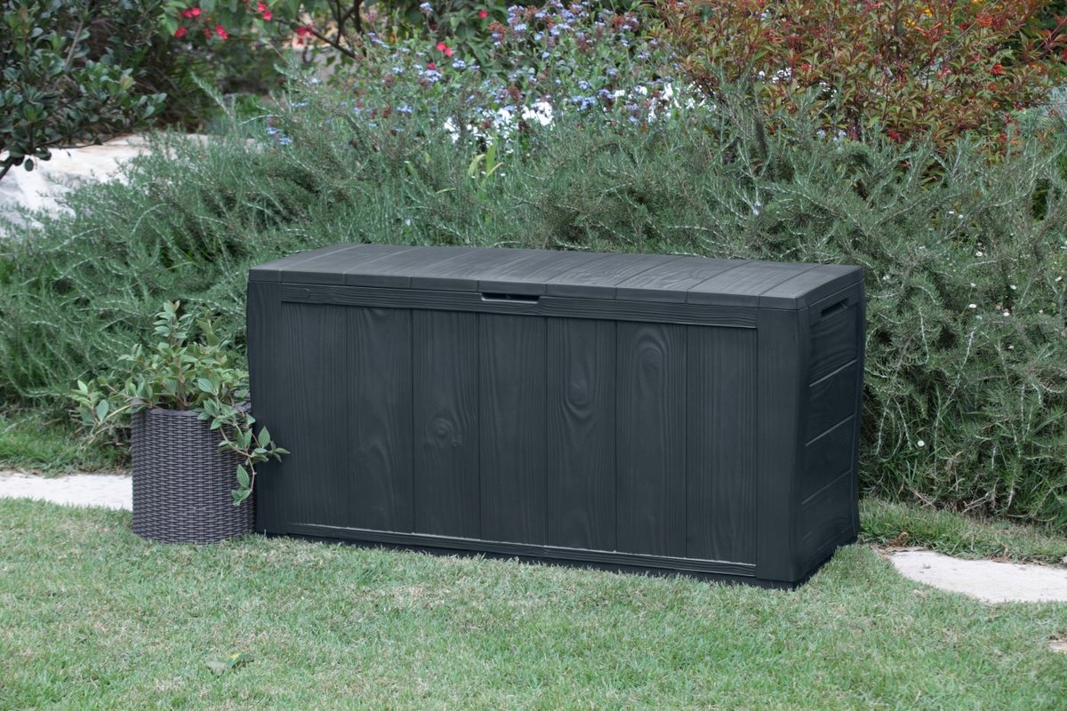 Keter Sherwood Coffre de rangement - 270L - 117x45x58cm - Anthracite
