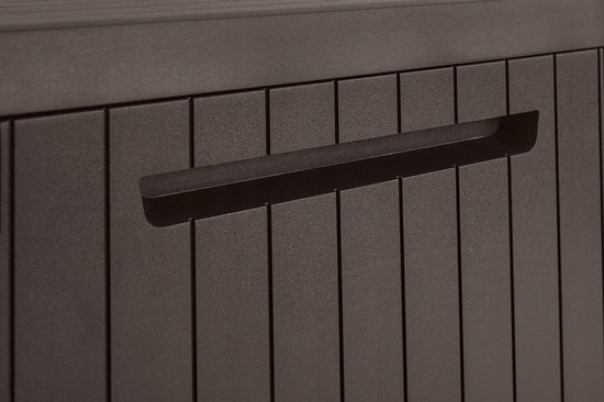 Keter City Box, opbergdoos, bruin, inhoud: 113 l, afmetingen: H x B 55 x 44 x 57,8 cm, ideaal voor balkon en kleine oppervlakken