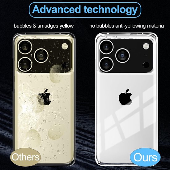 seacosmo für iPhone 15 Hülle mit eingebautem Panzerglas Displayschutz