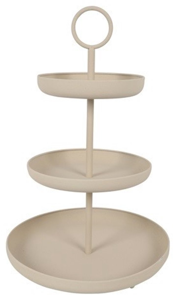 Etagère Fenne | Large | Crème | 3 laags | L41 x B41 x H62 cm