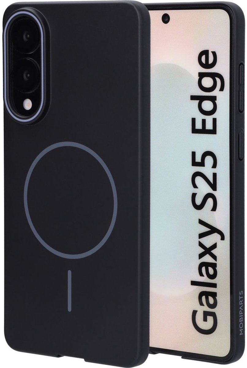 Mobiparts Slim Line Case geschikt voor Samsung Galaxy S25 Edge - MagSafe Onyx - Zwart
