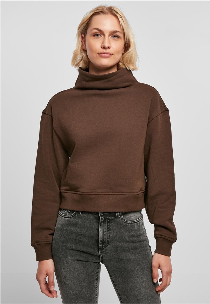 Urban Classics Organic Short High Neck Crewneck sweater/trui 5XL Bruin