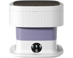 10L Grote Grensoverschrijdende Opvouwbare Wasmachine met Groot Ondergoed, Sokken, Babykleding en Kleine Mini Wasmachine (Paars)