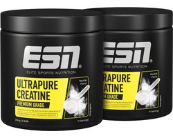 ESN Ultrapure Creatine Poeder, 2 x 250 g - Puur Creatine Monohydraat, Premium Kwaliteit, Veganistisch