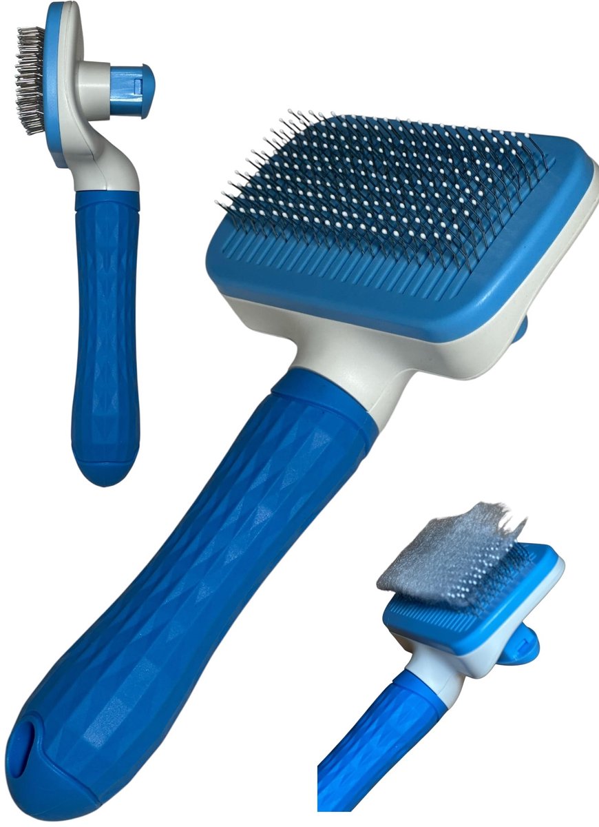 Azomor® Ergonomische borstel voor honden en katten met korte en lange vacht