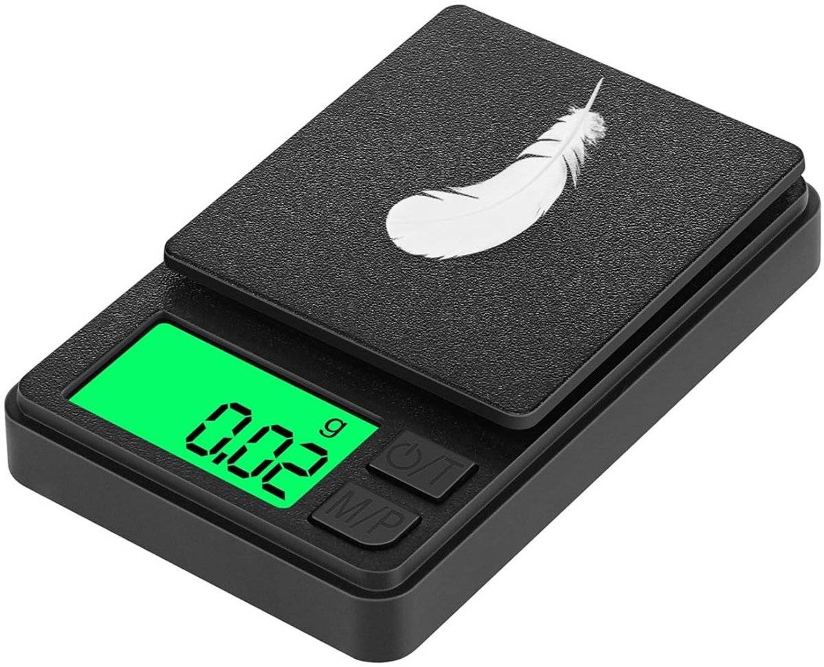 EXCITAT Keukenweegschaal - Precisieweegschaal - met LCD-scherm - Klein - Zwart