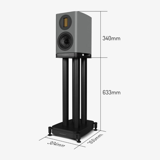 Wharfedale EVO 5.1 Boekenplank Speakers met stands - Hifi Stereo Set - Passieve Speaker - 2-Weg Luidsprekers - Grijs — afbeelding 5